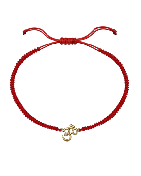 Om [RED] - 14K Yellow Gold