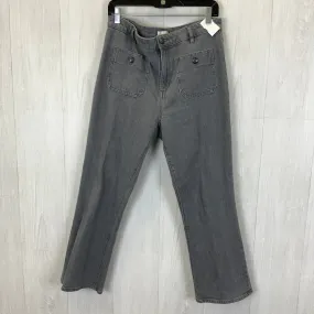 Pants Cropped By Loft In Grey Denim, Size: 10