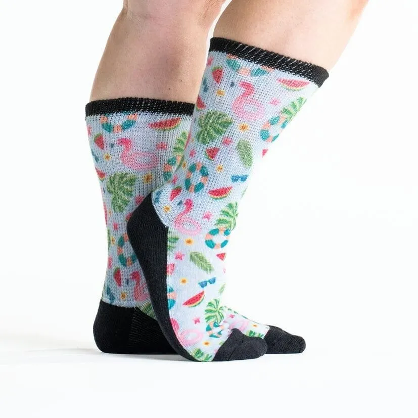 Pool Party Non-Binding Diabetic Socks