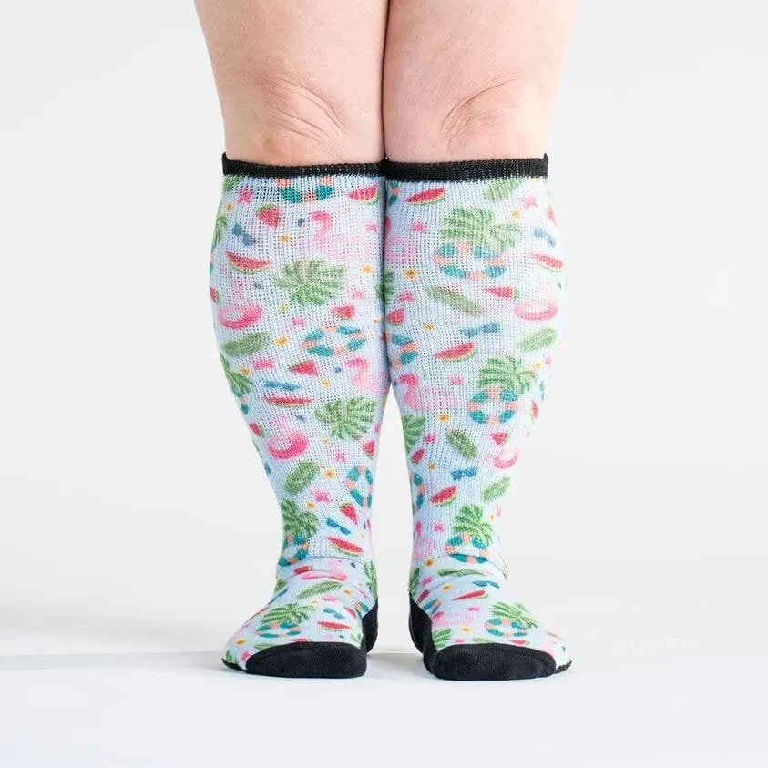 Pool Party Non-Binding Diabetic Socks