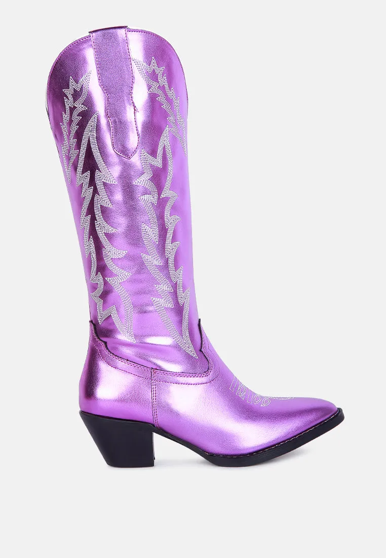 Priscilla Western Cowboy Calf Boots By Ruw