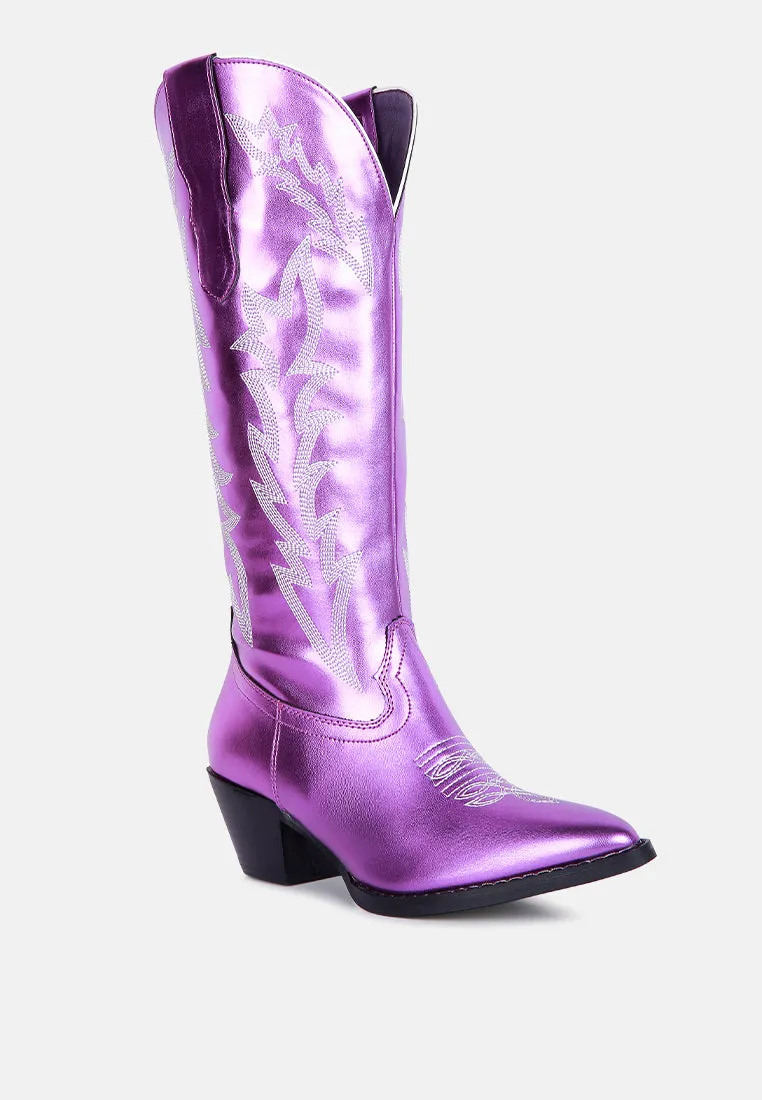 Priscilla Western Cowboy Calf Boots By Ruw