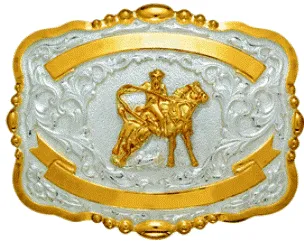 "Calf Roper" Western Trophy Belt Buckle