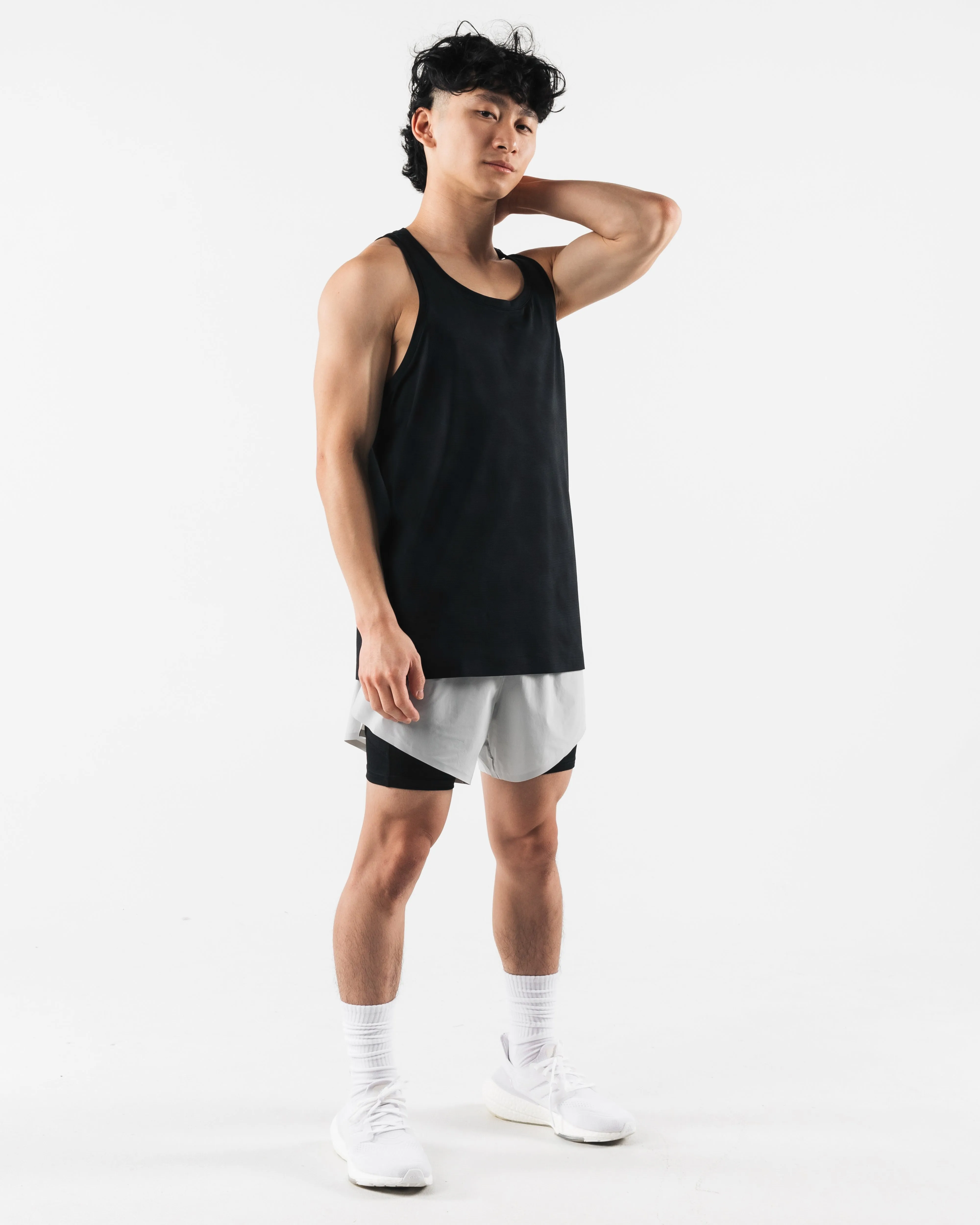 Racer Tank - Black Print