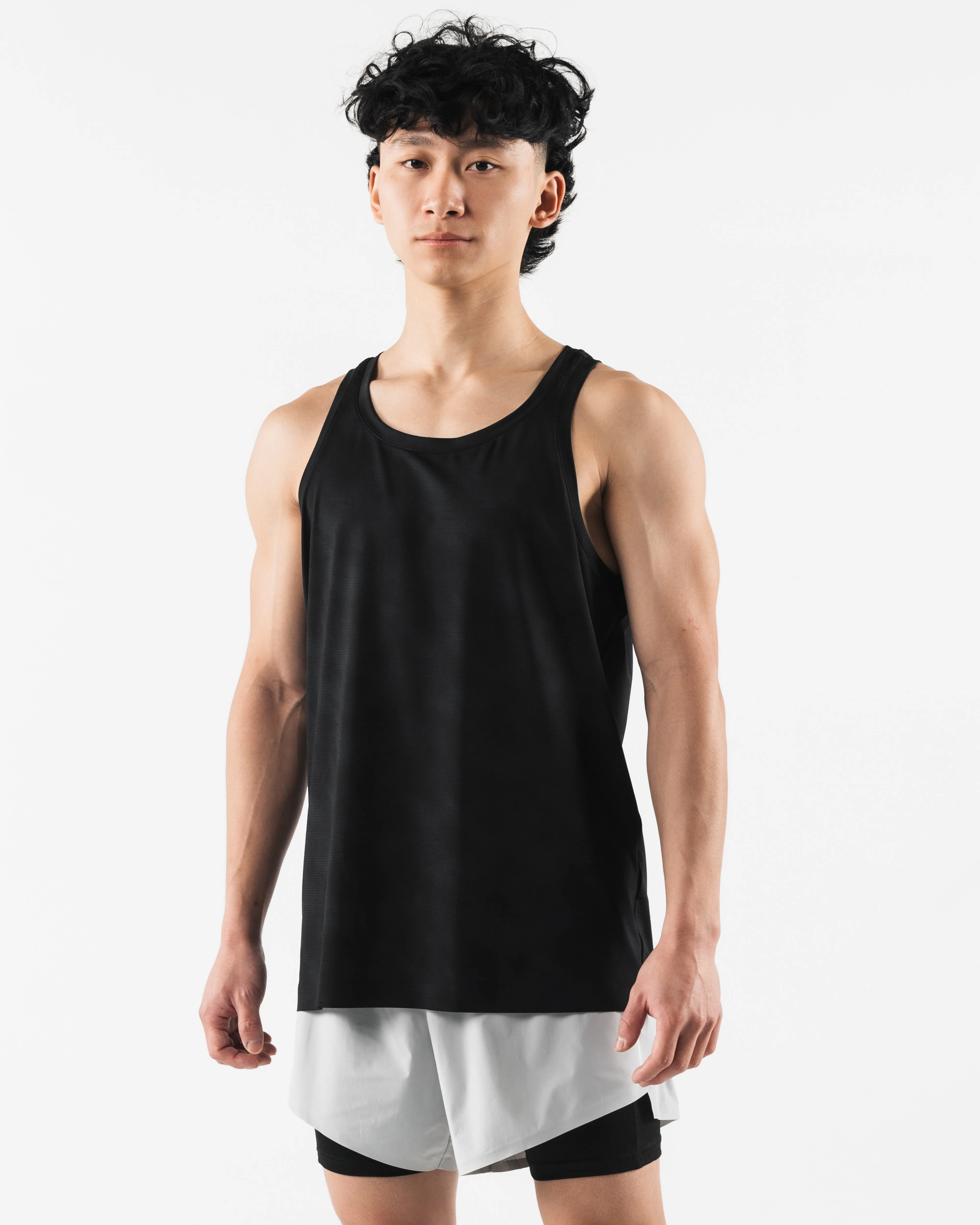 Racer Tank - Black Print