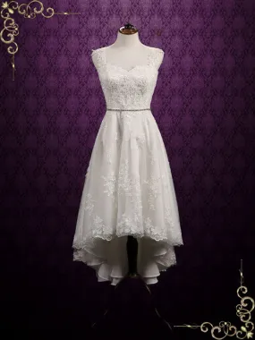 Ready to Wear Vintage Style Lace High Low Wedding Dress NELLIE