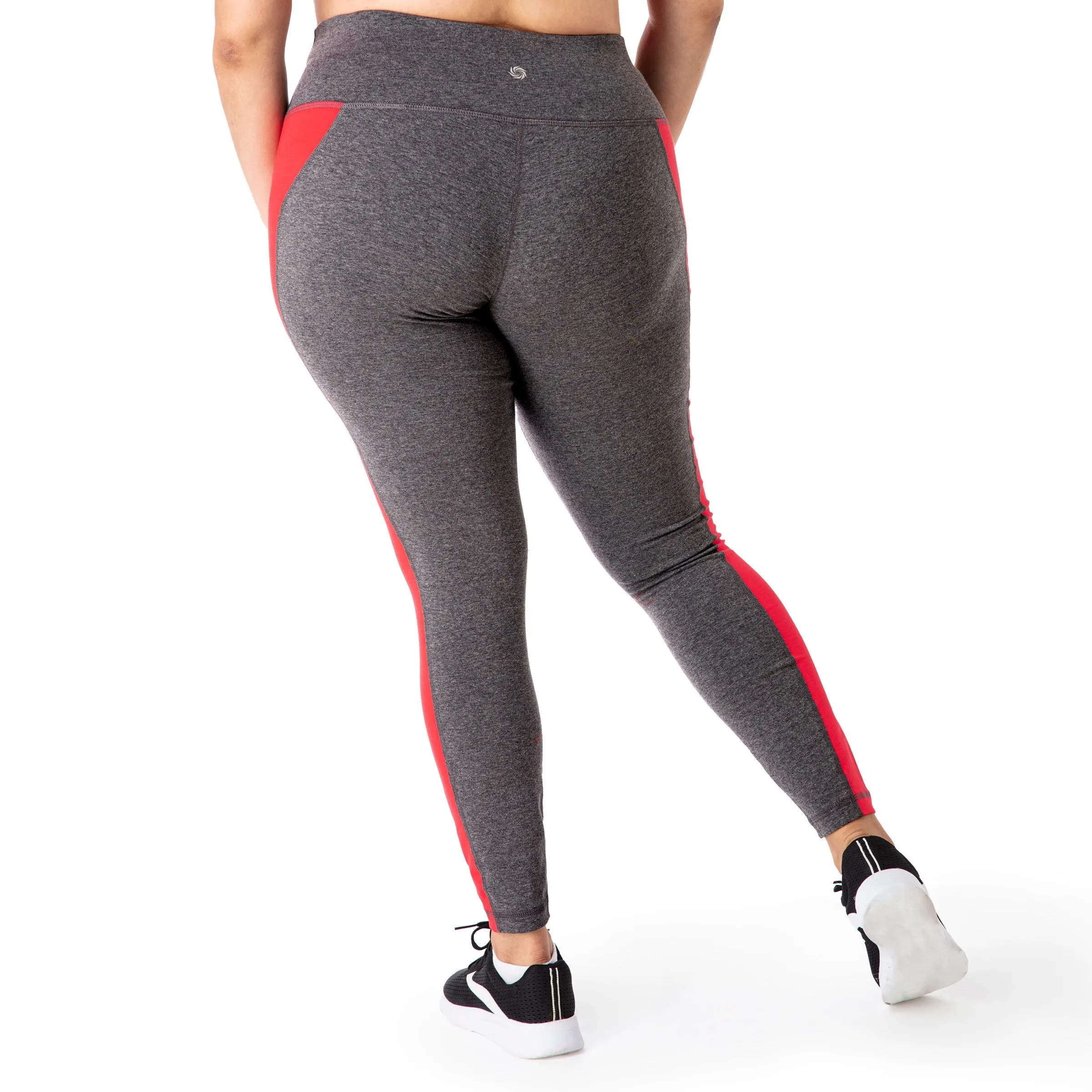 Red Color Block Legging