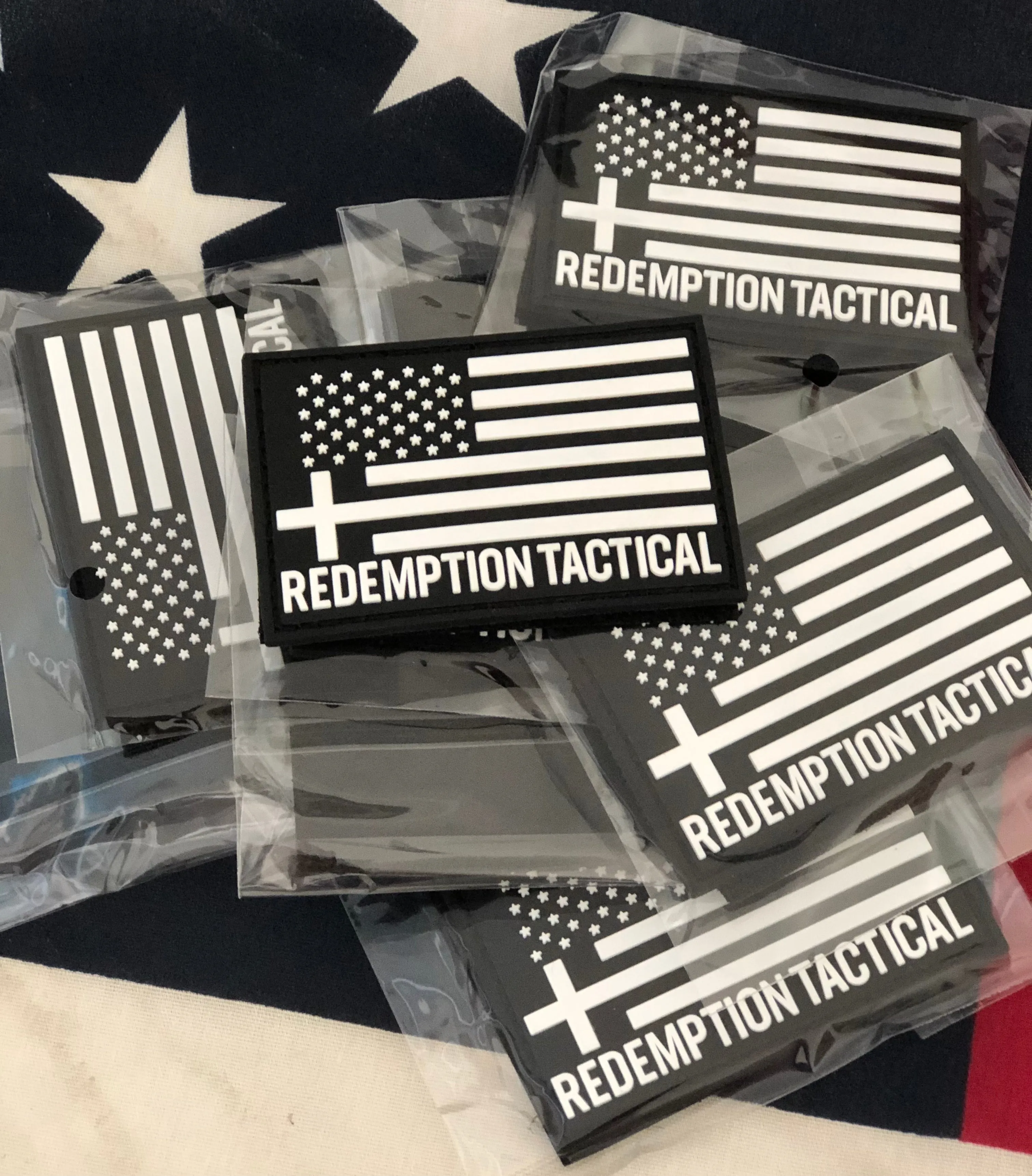 Redemption Tactical Christian Patriot Patch, 3D Rubber Heavy Duty Patch with Hook and Loop