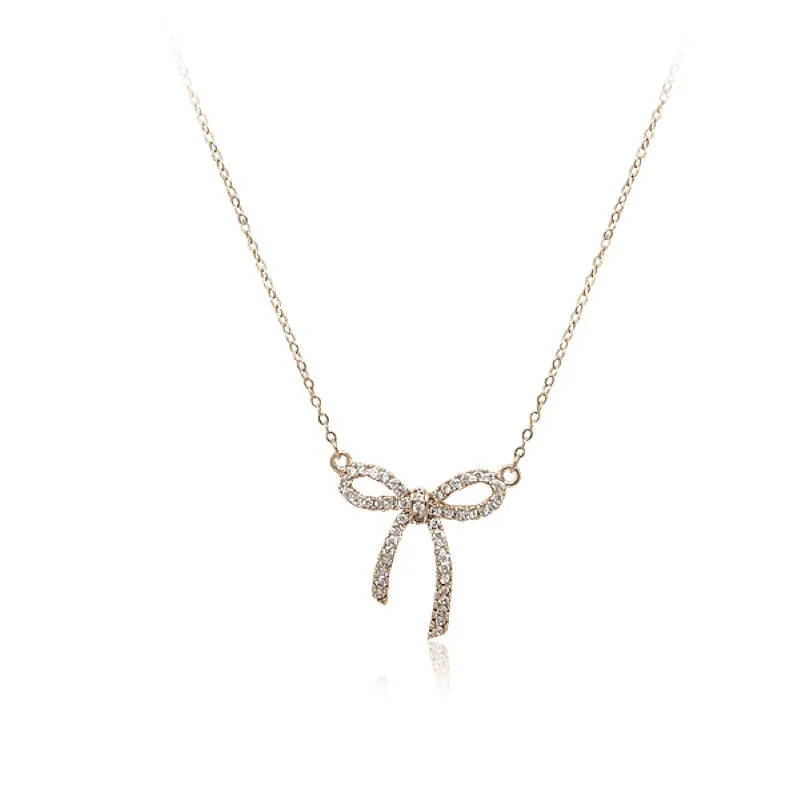 Ribbon Cubic Zirconia Necklace