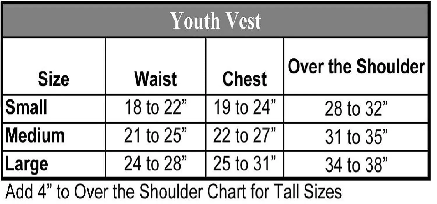 Ride Right 1200 Series Polyduck Youth Vest