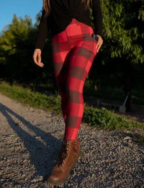 SA Exclusive Red Blockin' Around Pocket Leggings