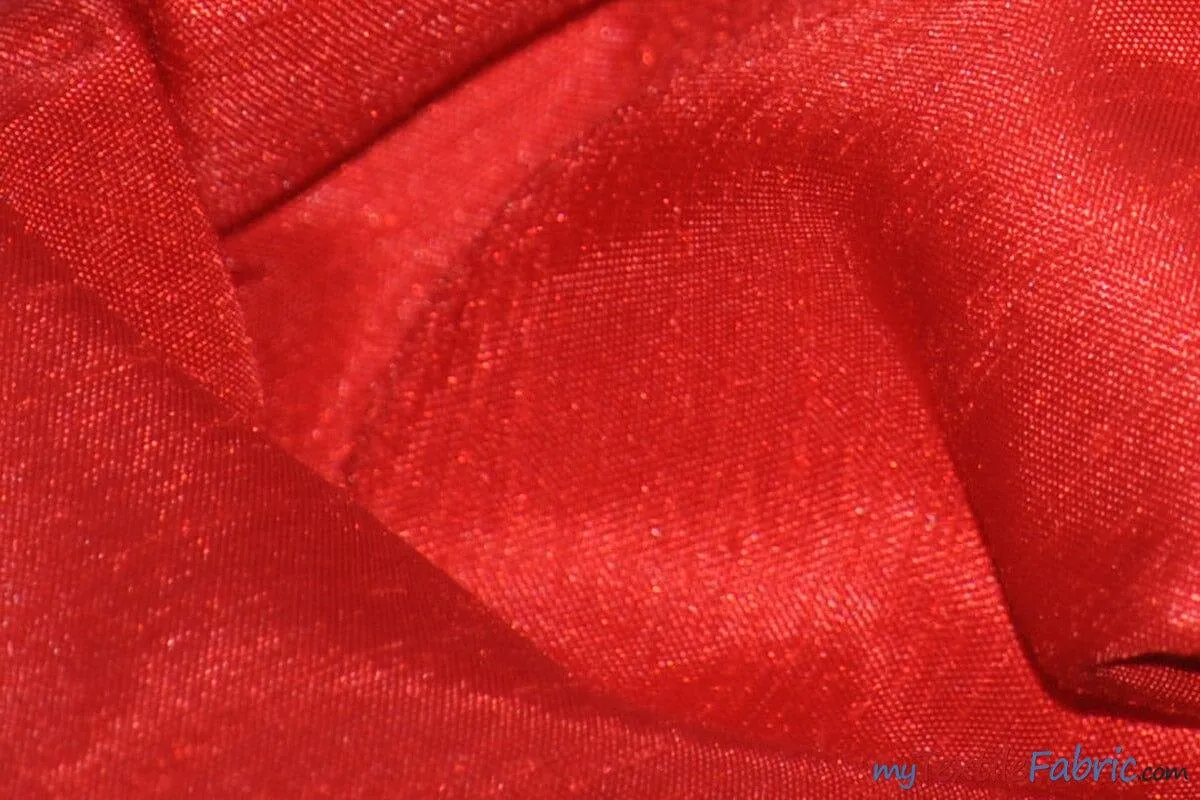 Shantung Satin Fabric - Satin Dupioni Silk Fabric - 60&#34; Wide - Multiple Colors - Sample Swatch