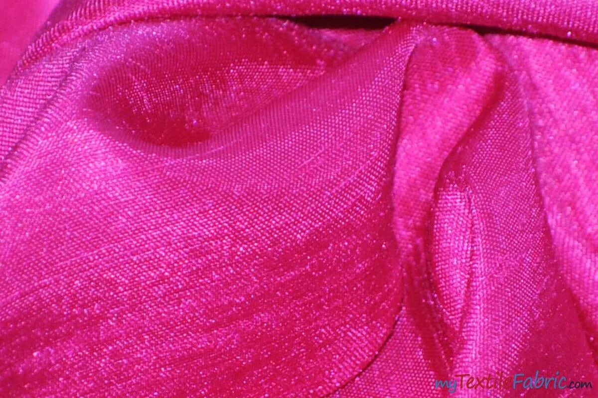 Shantung Satin Fabric | Satin Dupioni Silk Fabric | 60" Wide | Multiple Colors | Continuous Yards |