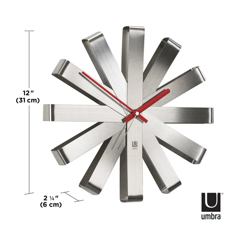 Siera Novelty Steel Silent 12" Wall Clock