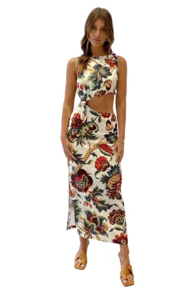 SIR THE LABEL Ambroise Knot Dress (floral print) - RRP $390