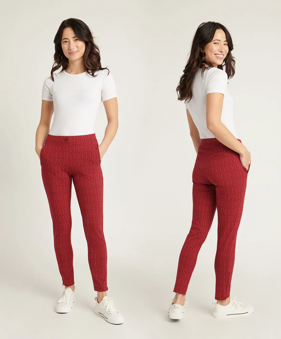 Skinny-Leg | Pencil Dress Pant Yoga Pants (Rhubarb)