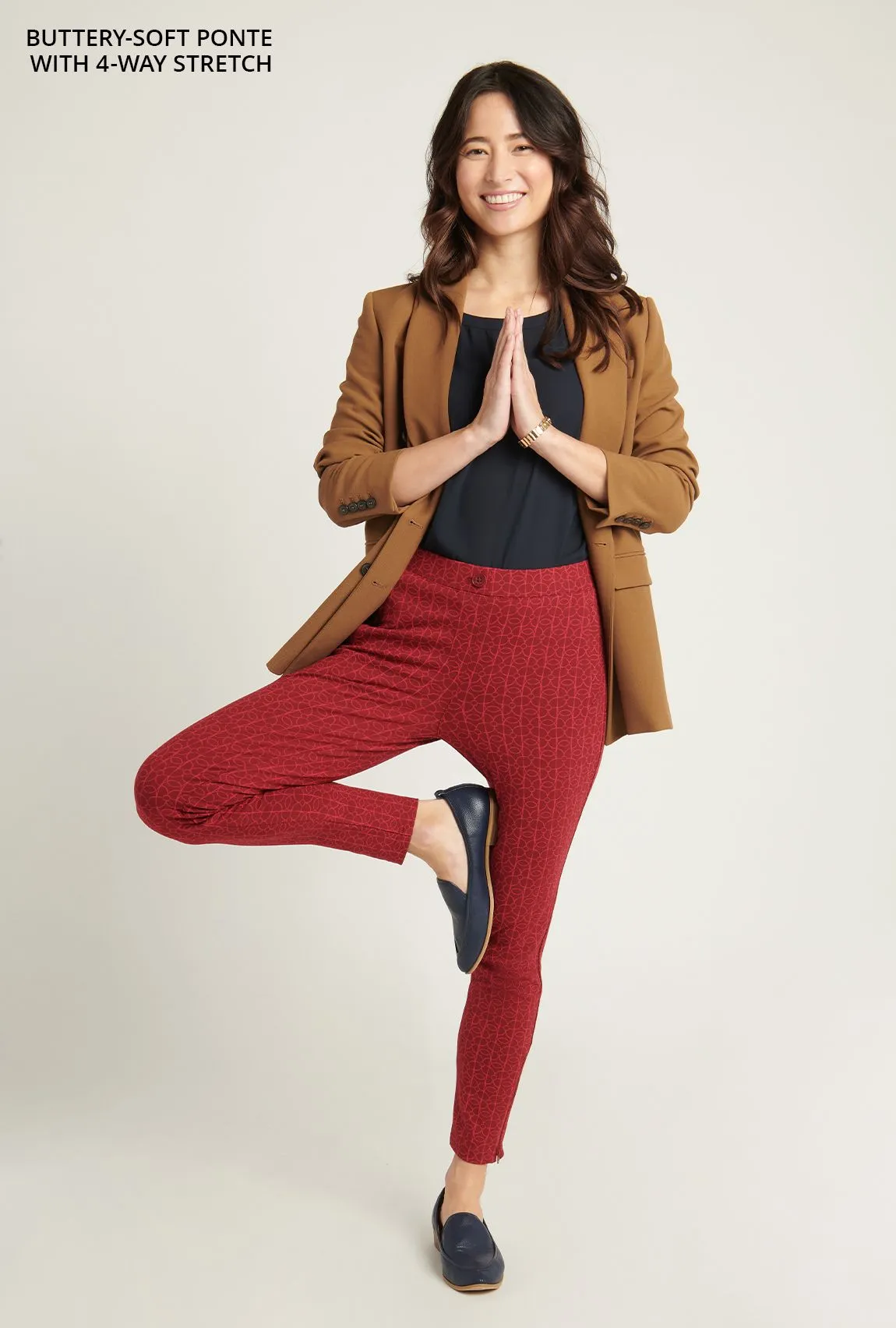 Skinny-Leg | Pencil Dress Pant Yoga Pants (Rhubarb)