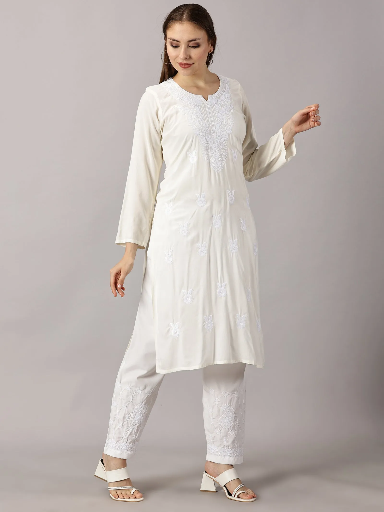 Soft rayon cotton kurti | Embroidered women’s kurti | Traditional ethnic wear