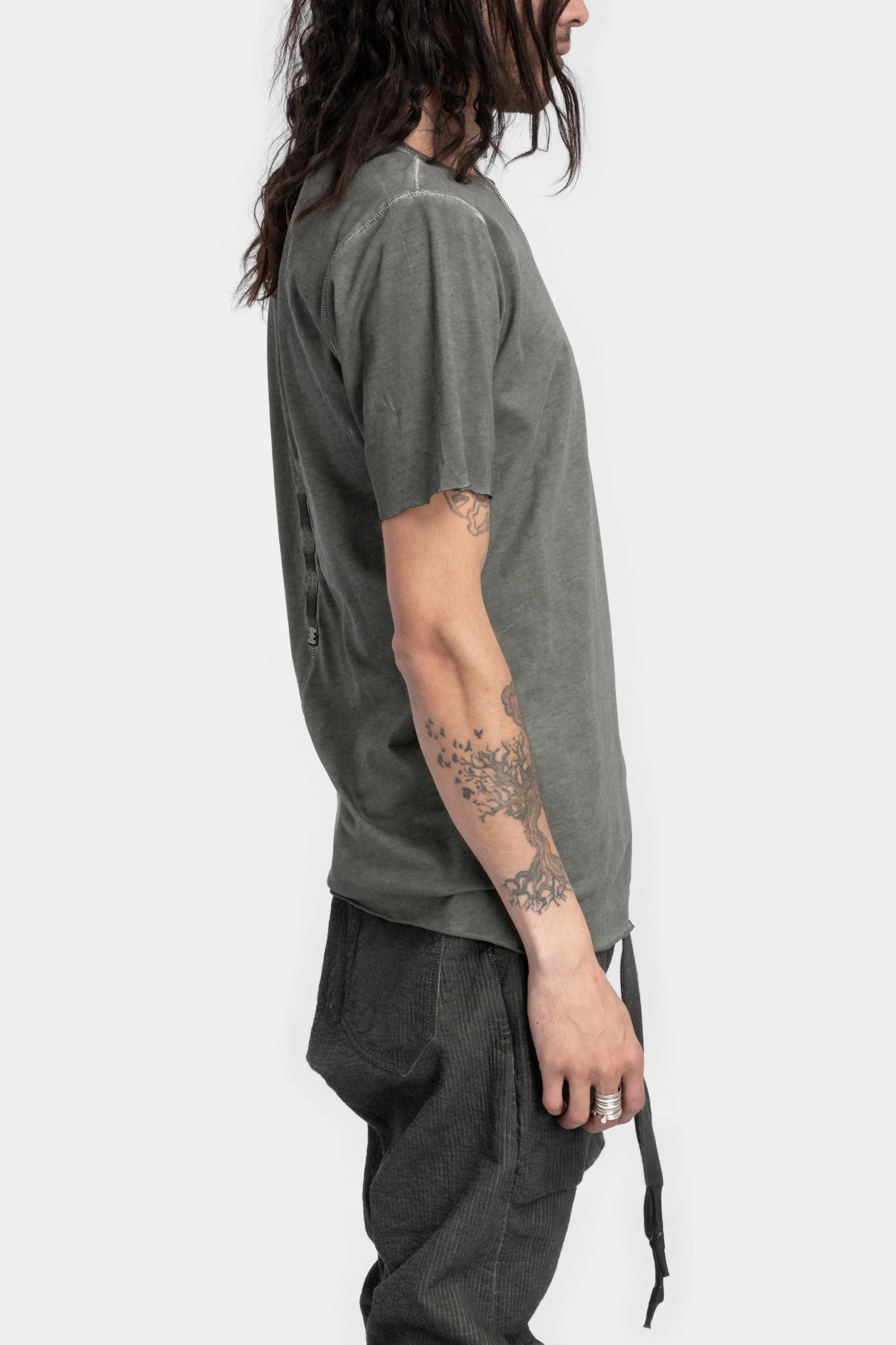 Staple spine detail t-shirt, Army