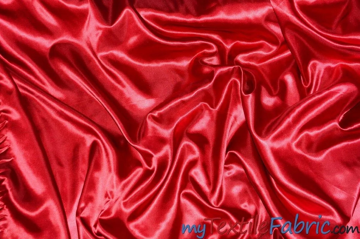 Stretch Charmeuse Satin Fabric - Soft Silky Satin Fabric - 96&#37; Polyester 4&#37; Spandex - Multiple Colors - Sample Swatch