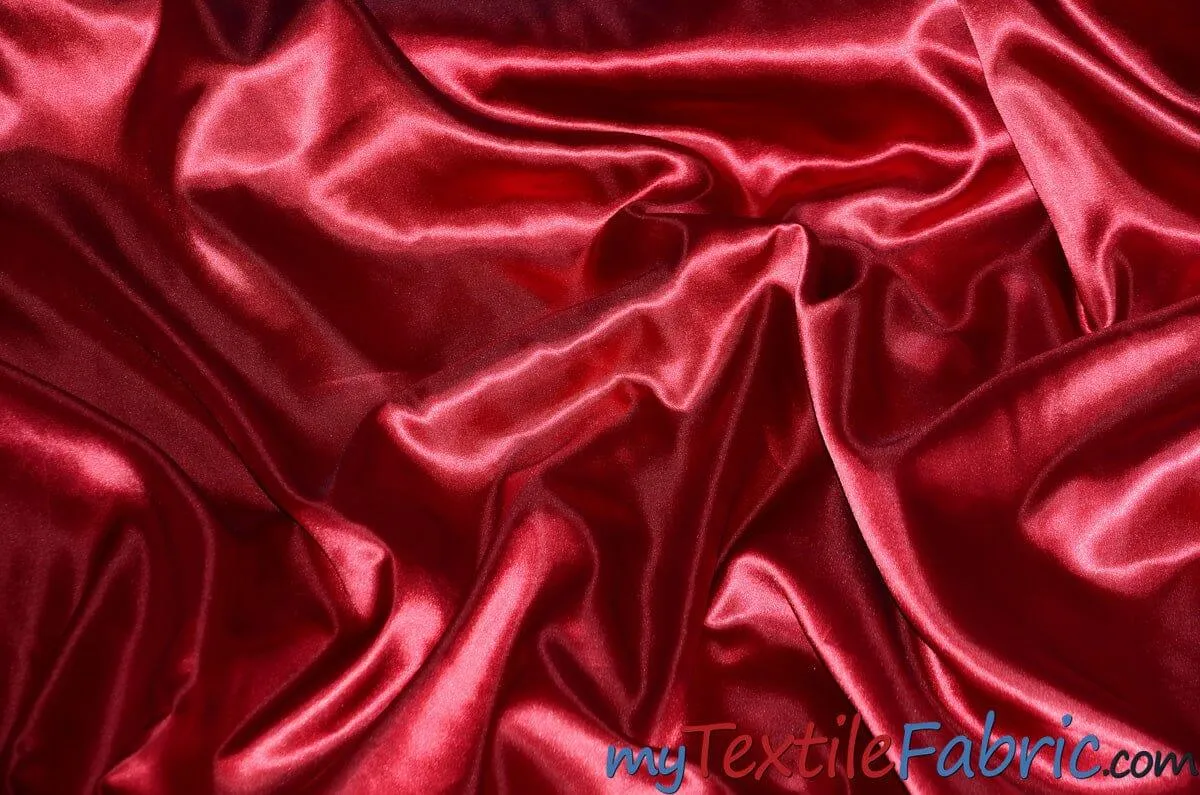 Stretch Charmeuse Satin Fabric - Soft Silky Satin Fabric - 96&#37; Polyester 4&#37; Spandex - Multiple Colors - Sample Swatch