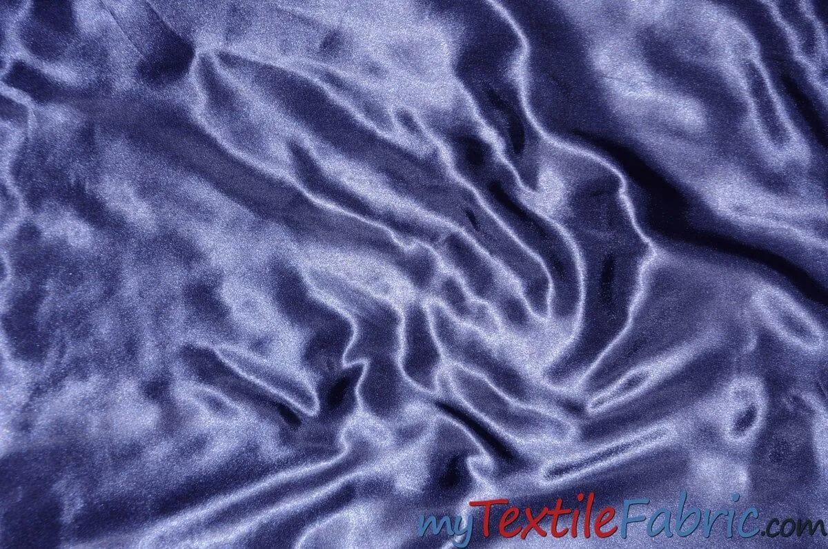 Stretch Charmeuse Satin Fabric - Soft Silky Satin Fabric - 96&#37; Polyester 4&#37; Spandex - Multiple Colors - Sample Swatch