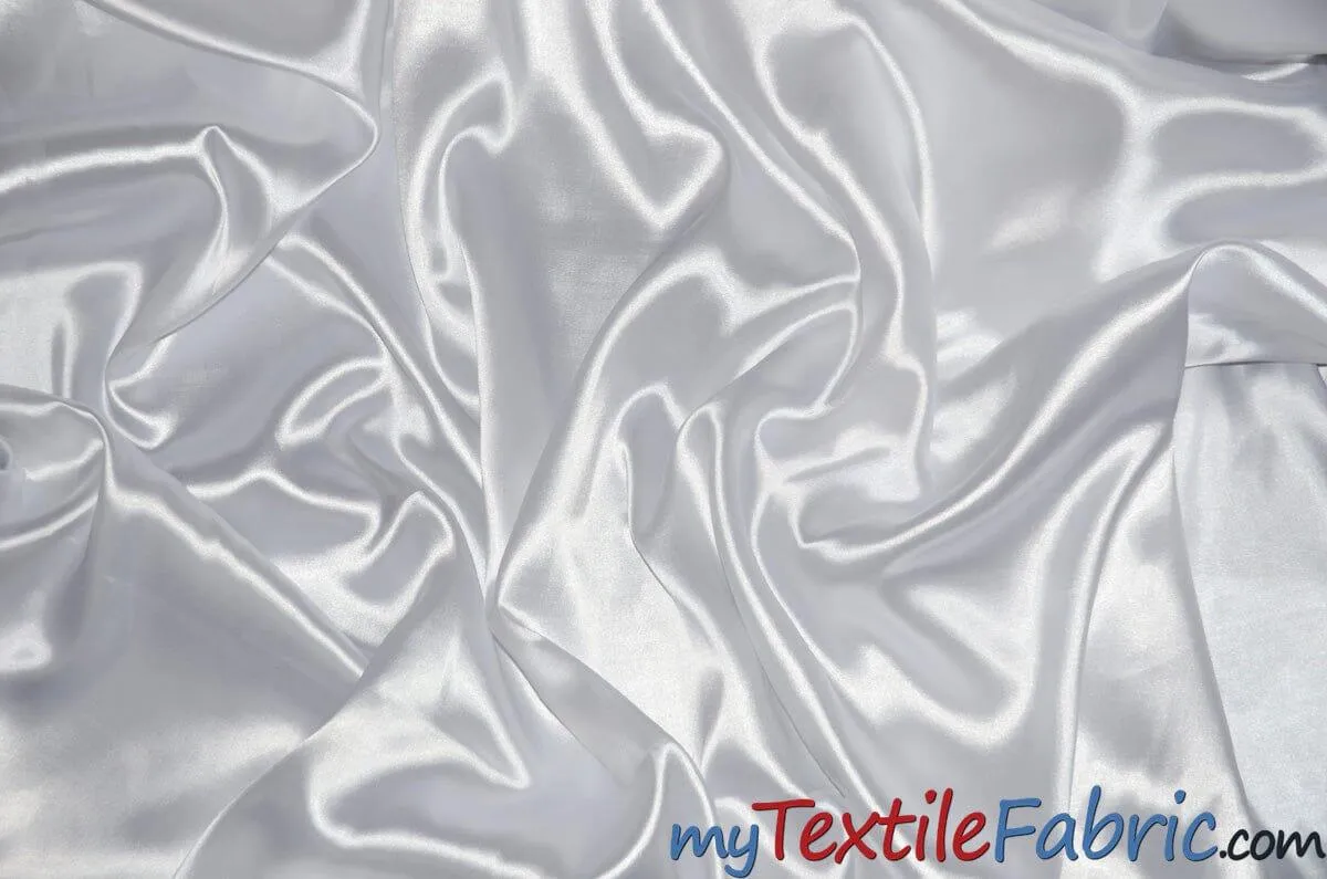 Stretch Charmeuse Satin Fabric - Soft Silky Satin Fabric - 96&#37; Polyester 4&#37; Spandex - Multiple Colors - Sample Swatch