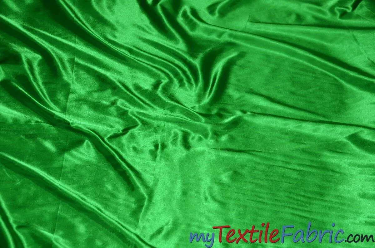 Stretch Charmeuse Satin Fabric - Soft Silky Satin Fabric - 96&#37; Polyester 4&#37; Spandex - Multiple Colors - Sample Swatch