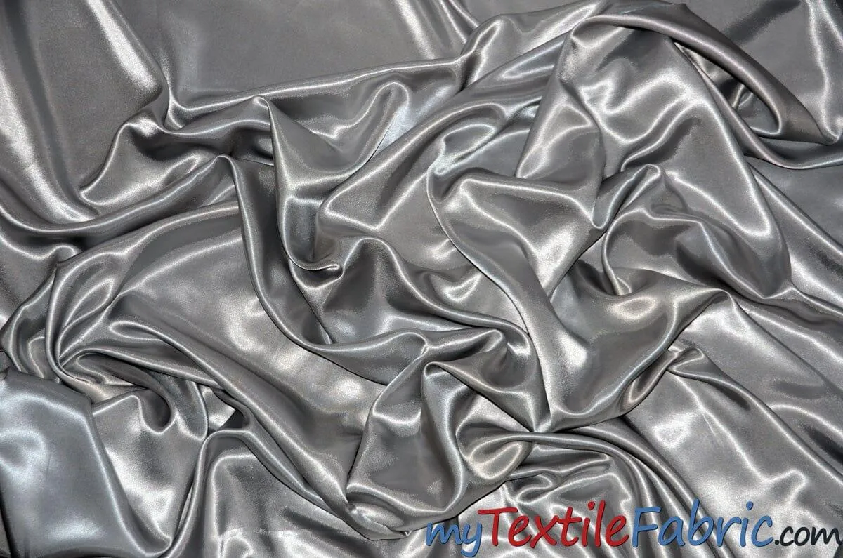 Stretch Charmeuse Satin Fabric - Soft Silky Satin Fabric - 96&#37; Polyester 4&#37; Spandex - Multiple Colors - Sample Swatch