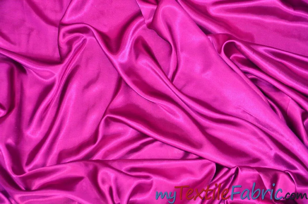 Stretch Charmeuse Satin Fabric - Soft Silky Satin Fabric - 96&#37; Polyester 4&#37; Spandex - Multiple Colors - Sample Swatch