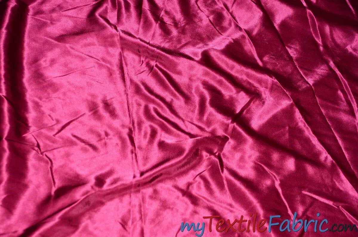 Stretch Charmeuse Satin Fabric - Soft Silky Satin Fabric - 96&#37; Polyester 4&#37; Spandex - Multiple Colors - Sample Swatch