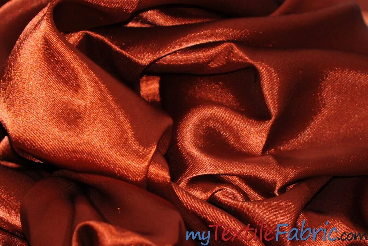 Stretch Charmeuse Satin Fabric - Soft Silky Satin Fabric - 96&#37; Polyester 4&#37; Spandex - Multiple Colors - Sample Swatch