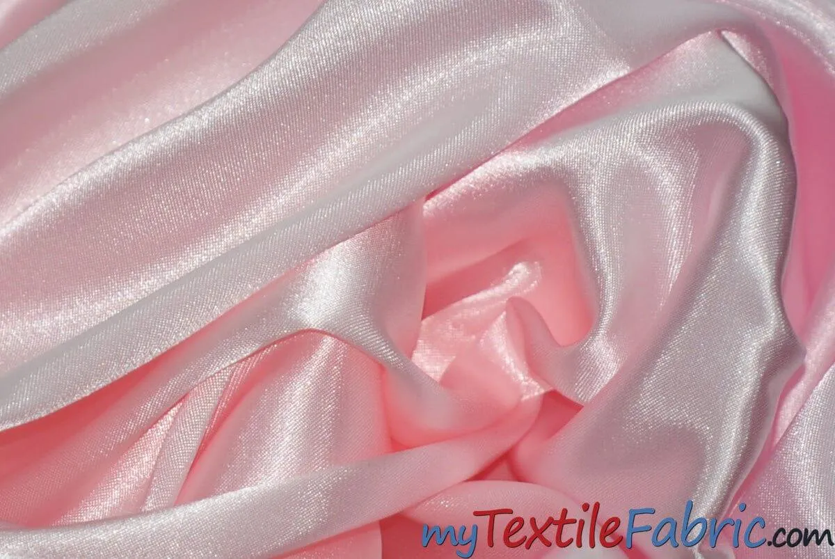 Stretch Charmeuse Satin Fabric - Soft Silky Satin Fabric - 96&#37; Polyester 4&#37; Spandex - Multiple Colors - Sample Swatch