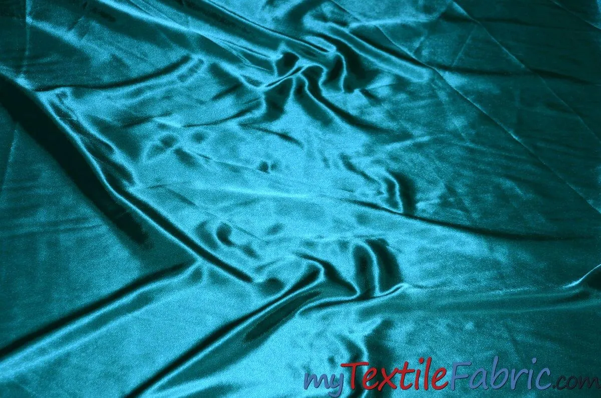 Stretch Charmeuse Satin Fabric - Soft Silky Satin Fabric - 96&#37; Polyester 4&#37; Spandex - Multiple Colors - Sample Swatch