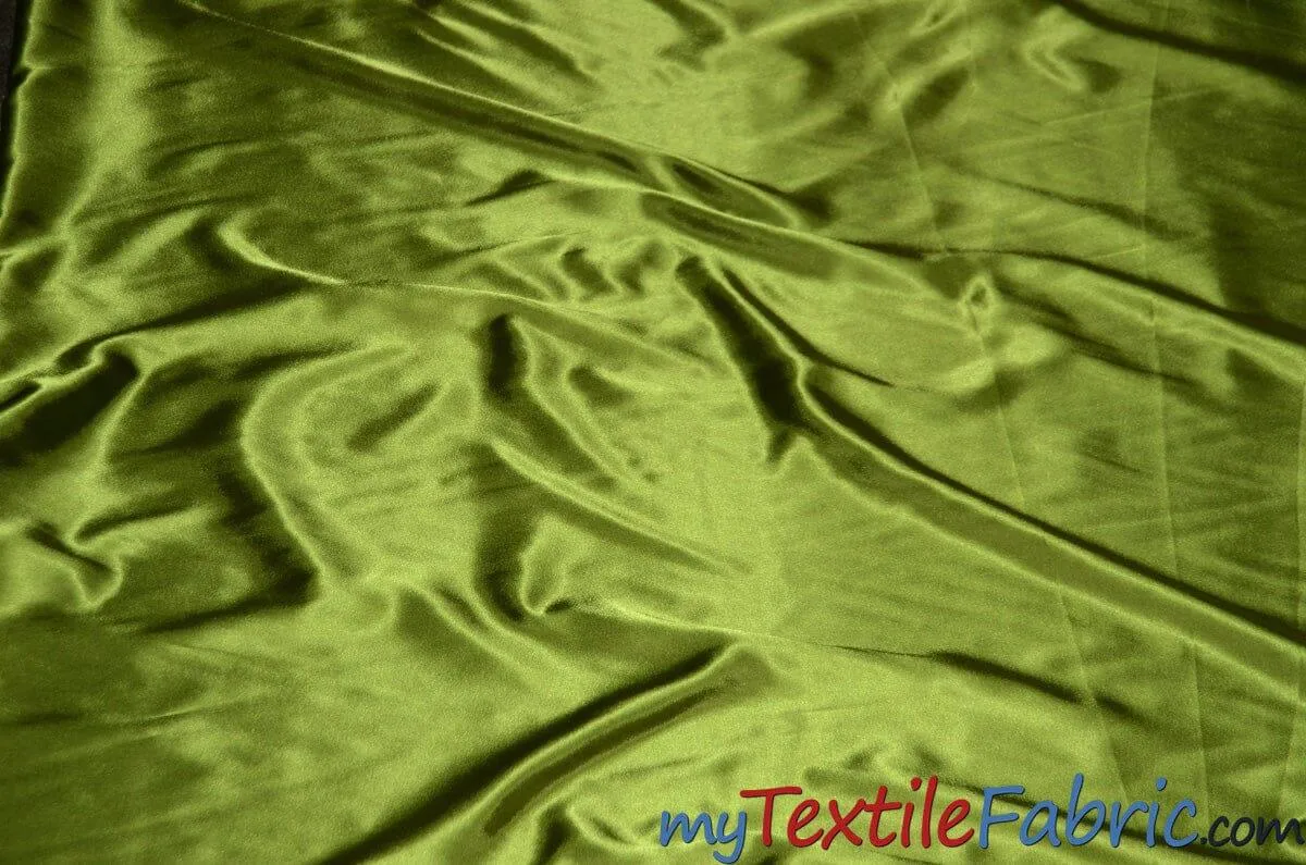 Stretch Charmeuse Satin Fabric - Soft Silky Satin Fabric - 96&#37; Polyester 4&#37; Spandex - Multiple Colors - Sample Swatch