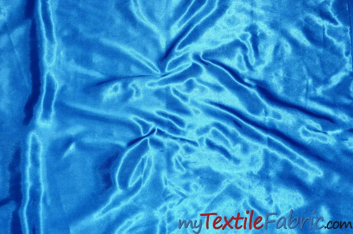 Stretch Charmeuse Satin Fabric - Soft Silky Satin Fabric - 96&#37; Polyester 4&#37; Spandex - Multiple Colors - Sample Swatch