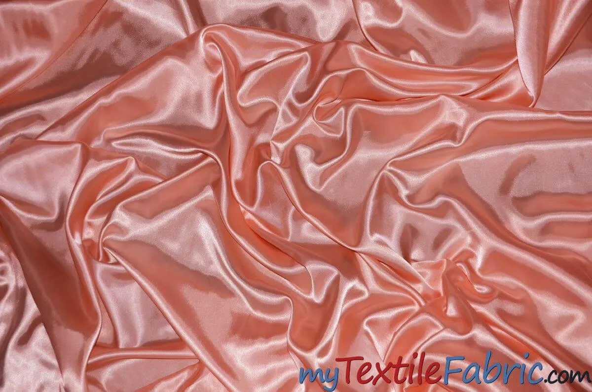 Stretch Charmeuse Satin Fabric - Soft Silky Satin Fabric - 96&#37; Polyester 4&#37; Spandex - Multiple Colors - Sample Swatch