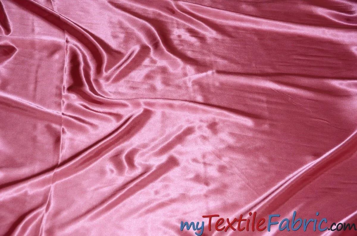 Stretch Charmeuse Satin Fabric - Soft Silky Satin Fabric - 96&#37; Polyester 4&#37; Spandex - Multiple Colors - Sample Swatch