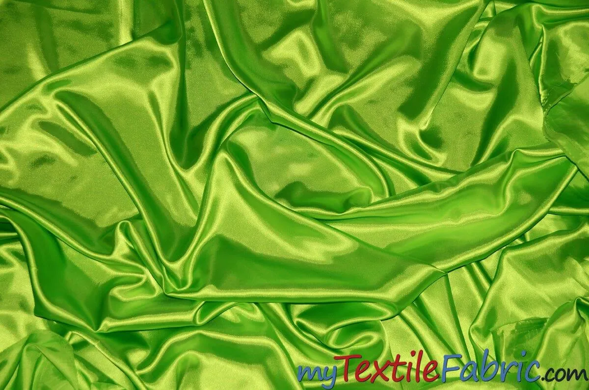 Stretch Charmeuse Satin Fabric - Soft Silky Satin Fabric - 96&#37; Polyester 4&#37; Spandex - Multiple Colors - Sample Swatch