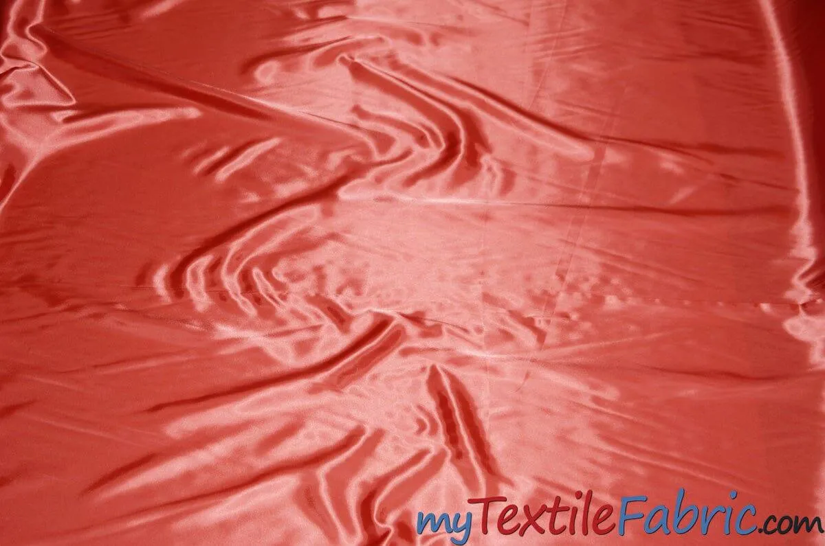 Stretch Charmeuse Satin Fabric - Soft Silky Satin Fabric - 96&#37; Polyester 4&#37; Spandex - Multiple Colors - Sample Swatch