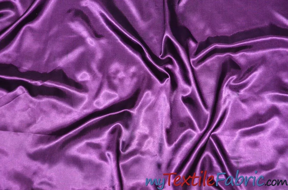 Stretch Charmeuse Satin Fabric - Soft Silky Satin Fabric - 96&#37; Polyester 4&#37; Spandex - Multiple Colors - Sample Swatch