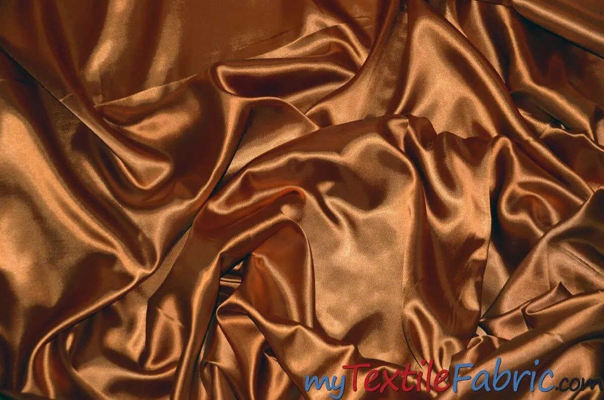 Stretch Charmeuse Satin Fabric - Soft Silky Satin Fabric - 96&#37; Polyester 4&#37; Spandex - Multiple Colors - Sample Swatch