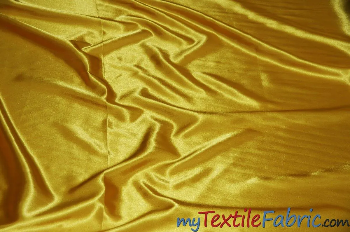 Stretch Charmeuse Satin Fabric - Soft Silky Satin Fabric - 96&#37; Polyester 4&#37; Spandex - Multiple Colors - Sample Swatch