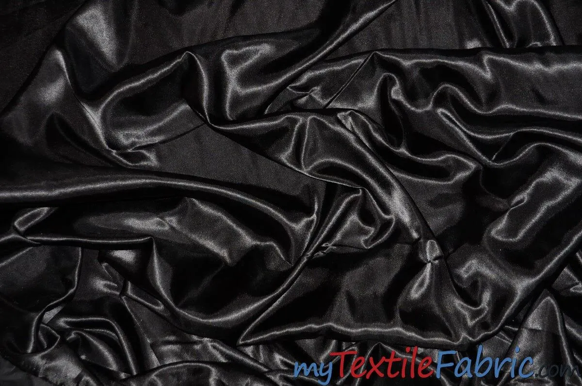 Stretch Charmeuse Satin Fabric - Soft Silky Satin Fabric - 96&#37; Polyester 4&#37; Spandex - Multiple Colors - Sample Swatch