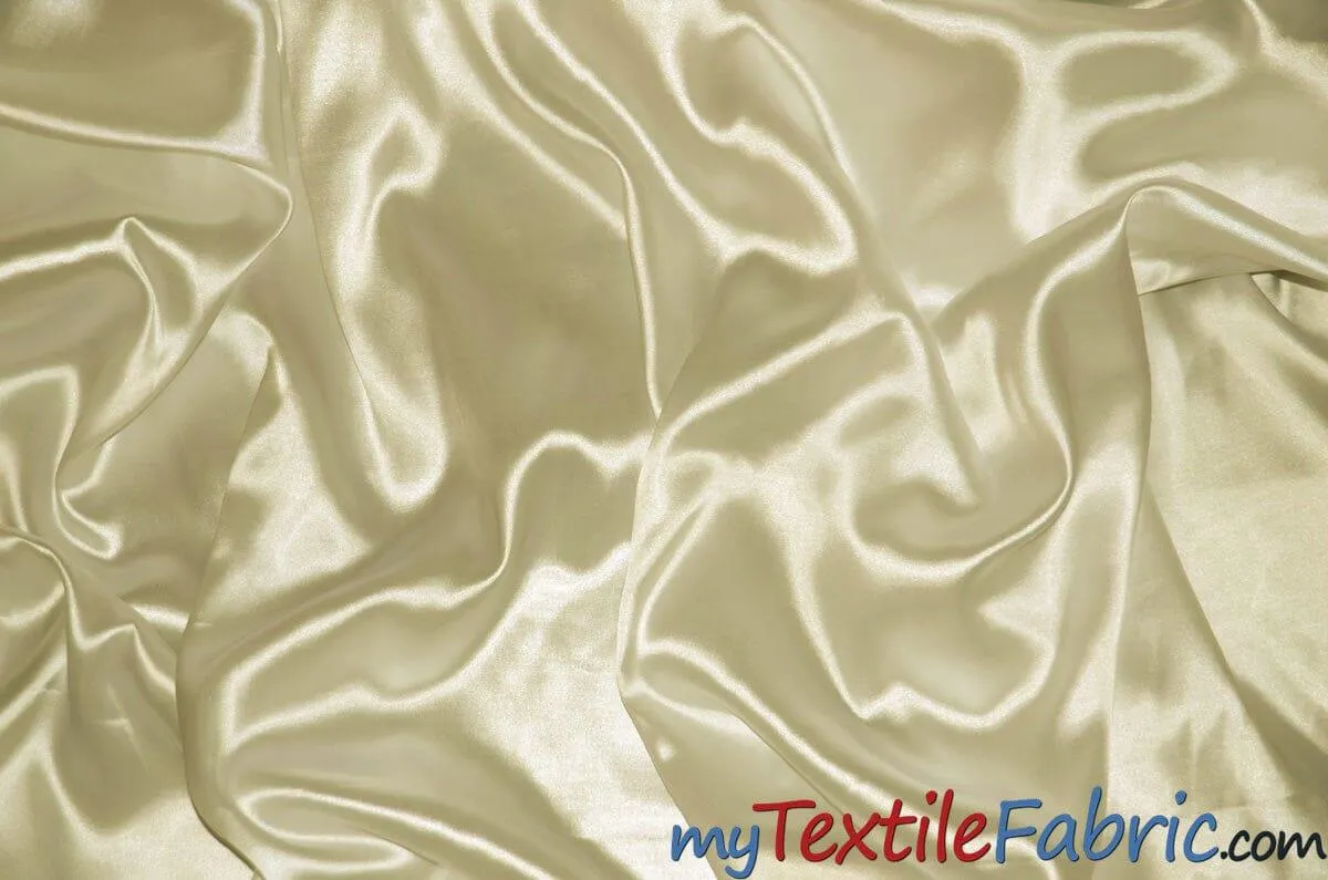 Stretch Charmeuse Satin Fabric - Soft Silky Satin Fabric - 96&#37; Polyester 4&#37; Spandex - Multiple Colors - Sample Swatch