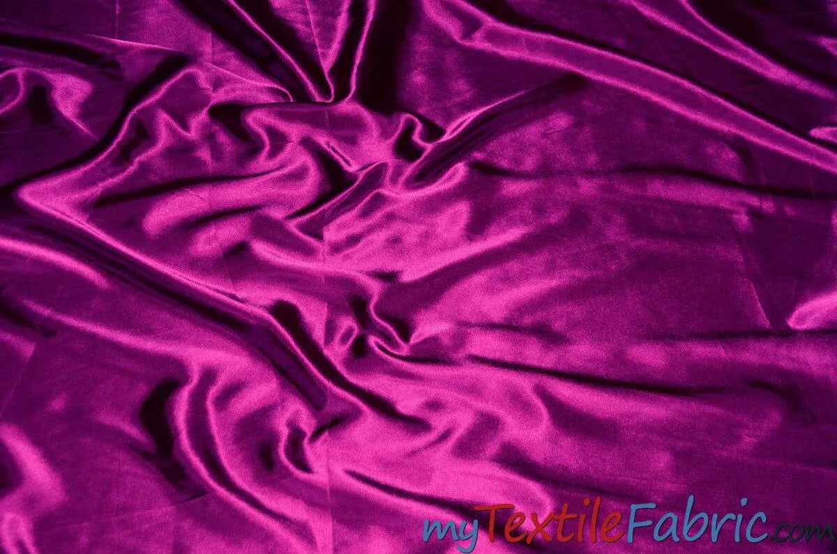 Stretch Charmeuse Satin Fabric - Soft Silky Satin Fabric - 96&#37; Polyester 4&#37; Spandex - Multiple Colors - Sample Swatch