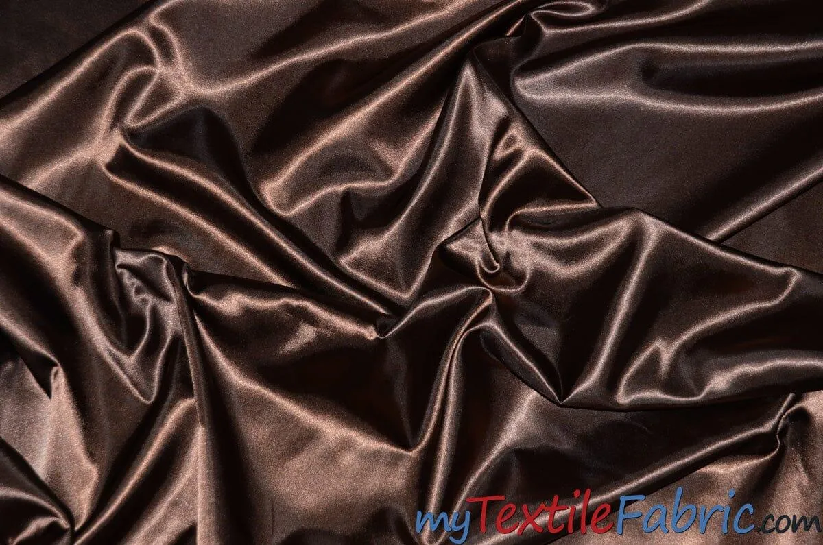 Stretch Charmeuse Satin Fabric - Soft Silky Satin Fabric - 96&#37; Polyester 4&#37; Spandex - Multiple Colors - Sample Swatch