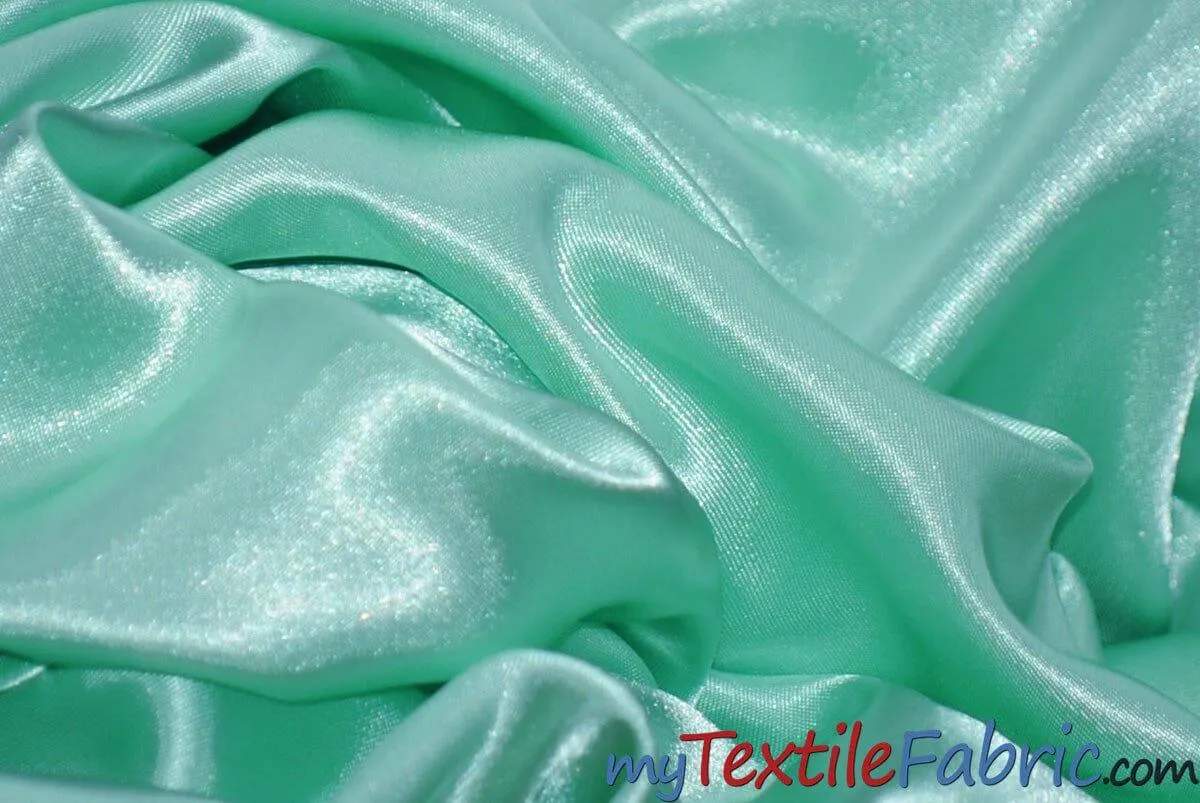 Stretch Charmeuse Satin Fabric - Soft Silky Satin Fabric - 96&#37; Polyester 4&#37; Spandex - Multiple Colors - Sample Swatch