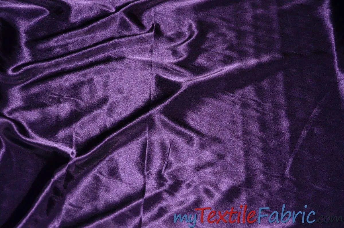 Stretch Charmeuse Satin Fabric - Soft Silky Satin Fabric - 96&#37; Polyester 4&#37; Spandex - Multiple Colors - Sample Swatch