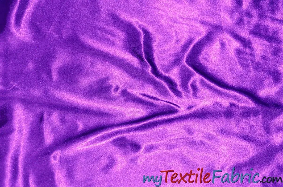 Stretch Charmeuse Satin Fabric - Soft Silky Satin Fabric - 96&#37; Polyester 4&#37; Spandex - Multiple Colors - Sample Swatch